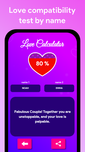 Love Calculator by name - عکس برنامه موبایلی اندروید