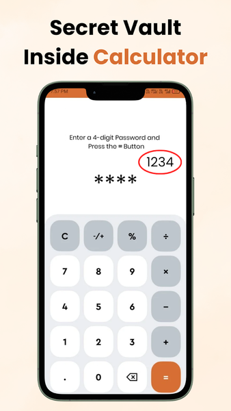 Calculator Hide Application - Image screenshot of android app