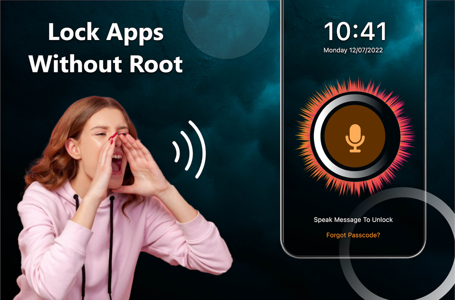 Voice Screen Lock - Voice Lock - عکس برنامه موبایلی اندروید