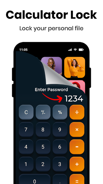 Calculator App Lock Hide Photo - Image screenshot of android app