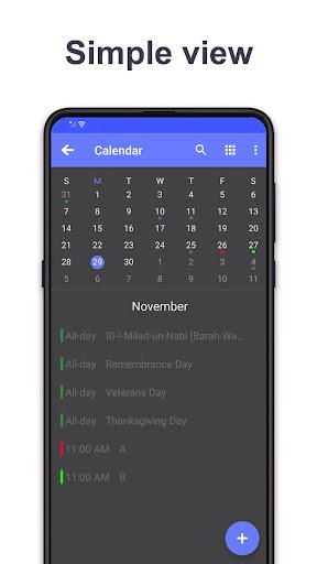 A Calendar - Image screenshot of android app