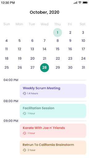 Calendar - Image screenshot of android app