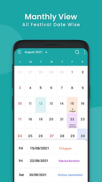 Calendar - Image screenshot of android app