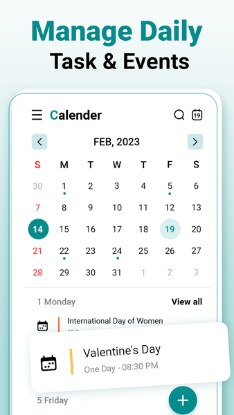 calendar 2023 - عکس برنامه موبایلی اندروید