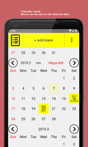 Calendar Alarm (D-DAY) - Image screenshot of android app