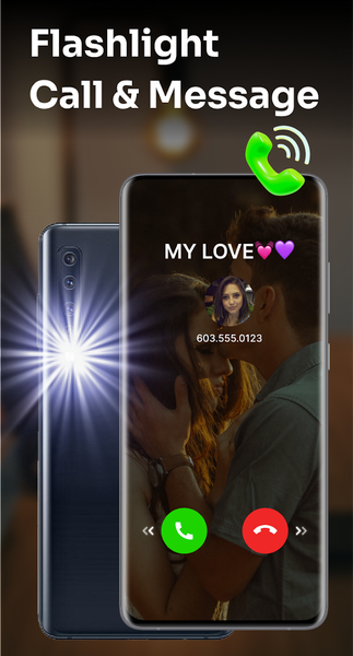 Flashlight : SMS & Call Alert - Image screenshot of android app