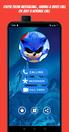 Call Sonnic Chat + video call Simulation - Gameplay image of android game