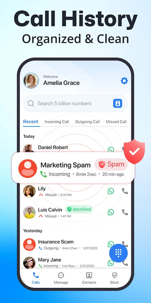 Caller ID Name, Location & SMS - عکس برنامه موبایلی اندروید