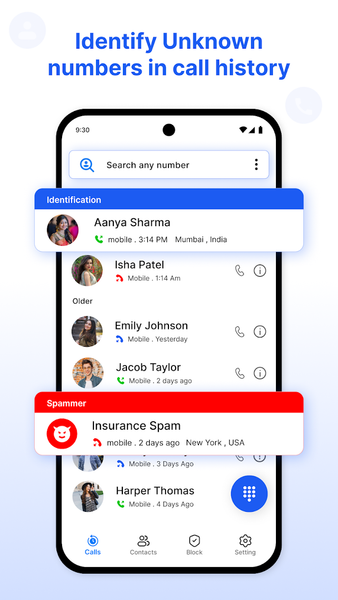 Caller ID & Spam Call Blocker - عکس برنامه موبایلی اندروید