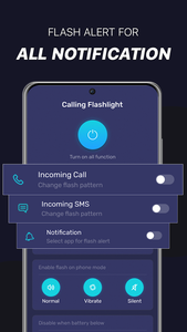 flashlight blink on call android