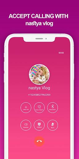 fake call video with nastya - Image screenshot of android app