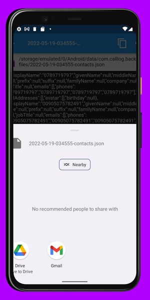 Calls to PDF – Export & Backup - عکس برنامه موبایلی اندروید
