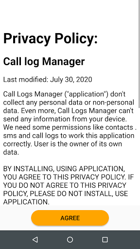 Call Log History and Backup - Image screenshot of android app