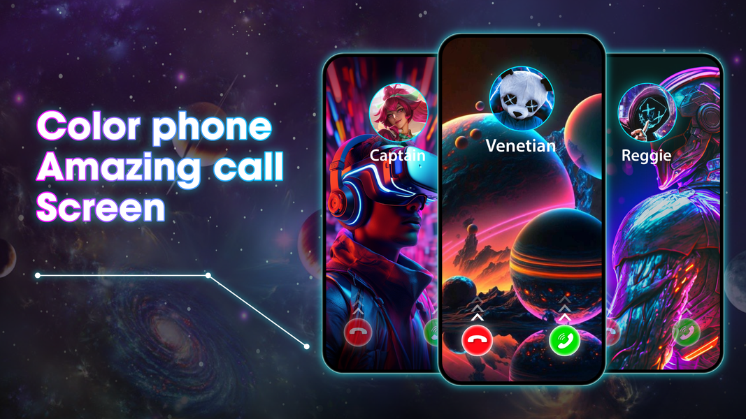 Call Screen: Color Theme Phone - Image screenshot of android app