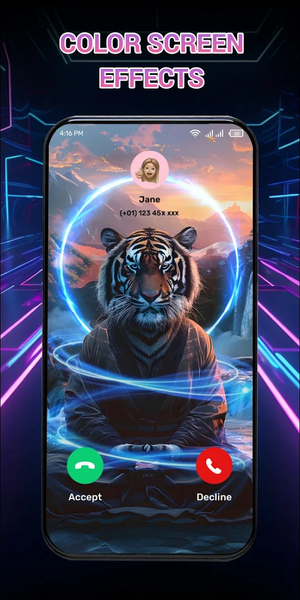 Color Call Theme, Call Screen - Image screenshot of android app