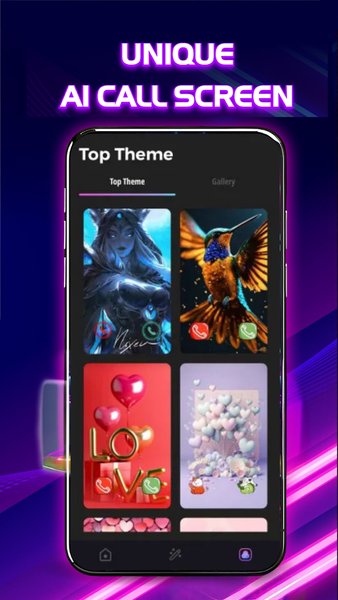 Color Phone Call Screen Theme - Image screenshot of android app