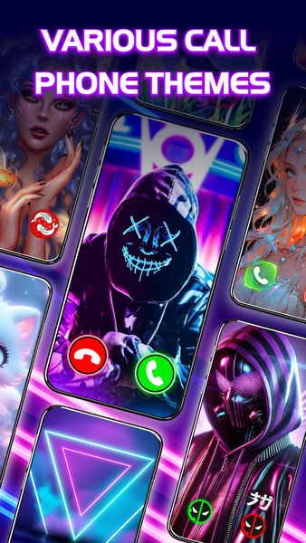 Color Phone Call Screen Theme - Image screenshot of android app