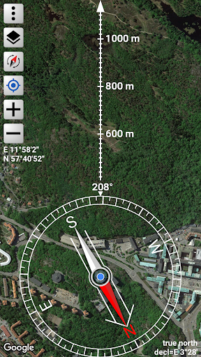 Orienteering Compass & Map - Image screenshot of android app