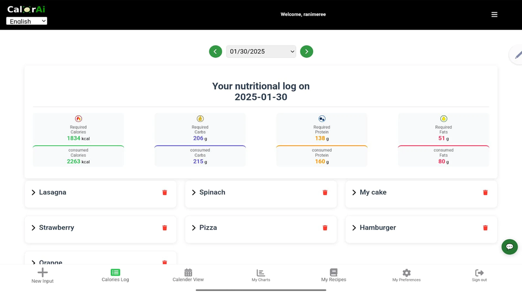 CalorAI — AI Calorie Tracker - عکس برنامه موبایلی اندروید