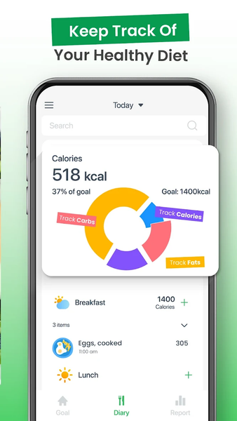 Calorie Counter: Food Tracker - عکس برنامه موبایلی اندروید