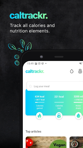 Caltrackr. - Image screenshot of android app