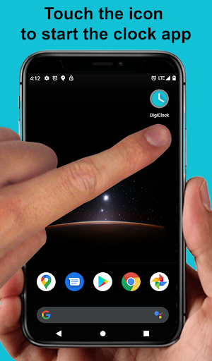Huge Digital Clock Widget - عکس برنامه موبایلی اندروید