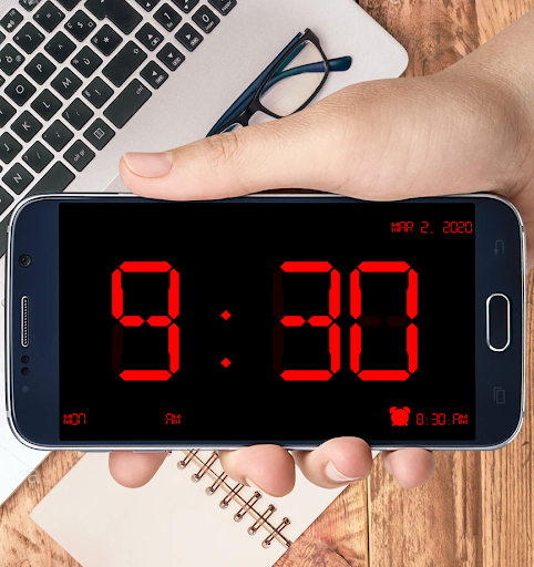 Huge Digital Clock Widget - عکس برنامه موبایلی اندروید