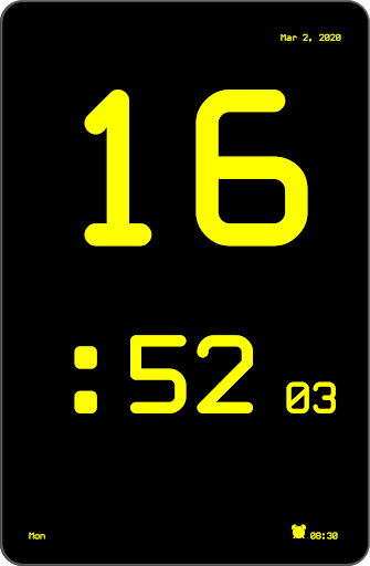 Huge Digital Clock Widget - عکس برنامه موبایلی اندروید