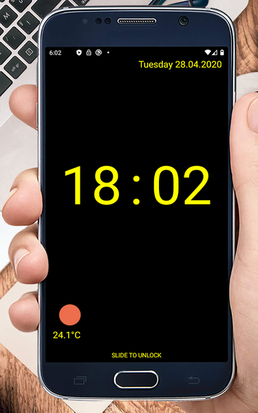 Huge Lock Screen Clock - عکس برنامه موبایلی اندروید