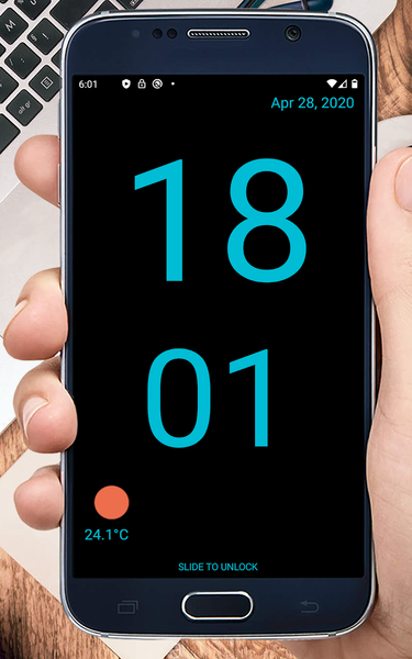 Huge Lock Screen Clock - عکس برنامه موبایلی اندروید
