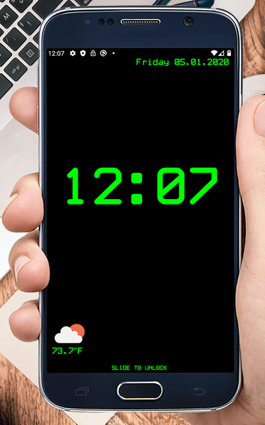 Huge Lock Screen Clock - عکس برنامه موبایلی اندروید