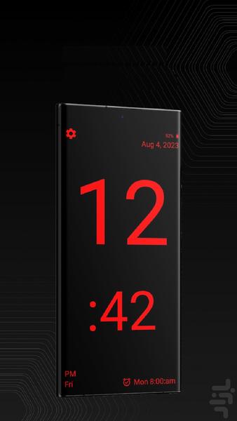 ساعت دیجیتال حرفه ای - عکس برنامه موبایلی اندروید