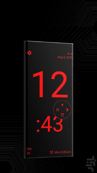 ساعت دیجیتال حرفه ای - عکس برنامه موبایلی اندروید