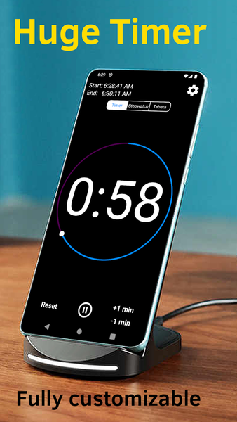Huge Timer Stopwatch Tabata - عکس برنامه موبایلی اندروید
