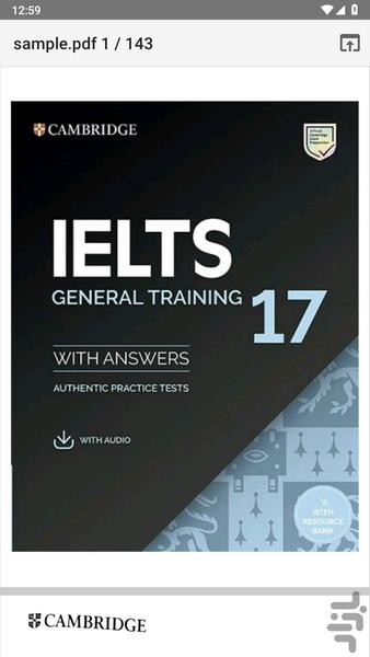 کتاب آموزش Cambridge IELTS 17 جنرال - عکس برنامه موبایلی اندروید