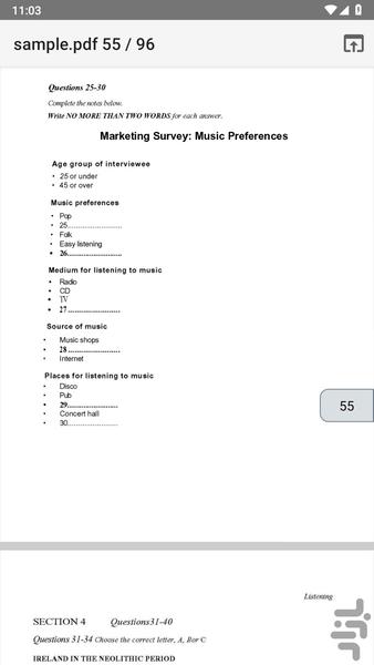 کتاب آموزش Cambridge IELTS 6 کمبریج - Image screenshot of android app