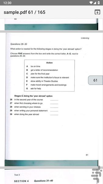 کتاب آموزش Cambridge IELTS 10 کمبریج - Image screenshot of android app