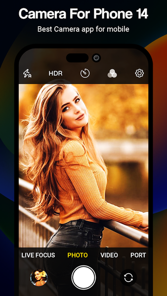 Camera iPhone 15 - OS17 Camera - Image screenshot of android app