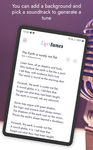 LyriTunes - Lyrics, Song Maker - Image screenshot of android app