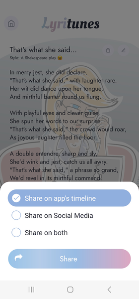 LyriTunes - Lyrics, Song Maker - Image screenshot of android app