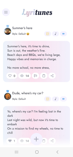 LyriTunes - Lyrics, Song Maker - Image screenshot of android app