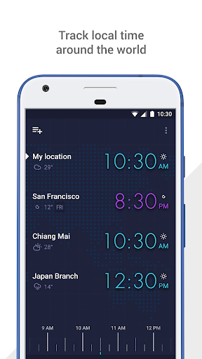 GLOBE: World clock and widget - Image screenshot of android app