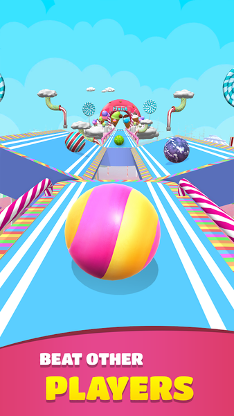 Candy Ball Run - Rolling Games - Gameplay image of android game
