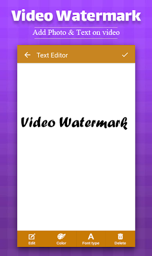 Video Watermark - Add Text, Ph - عکس برنامه موبایلی اندروید
