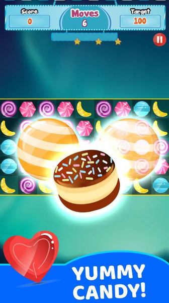 Sweet Candy Bomb Space - Gameplay image of android game