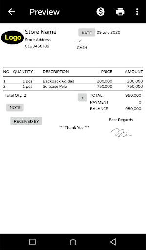 e-Nota - Image screenshot of android app
