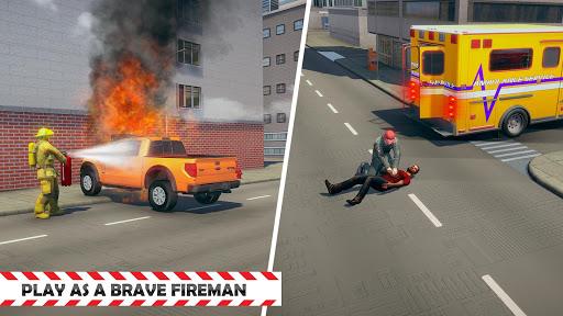 Firefighter Truck Simulator ۳D: Rescue Emergency - عکس بازی موبایلی اندروید