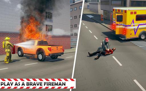 Firefighter Truck Simulator ۳D: Rescue Emergency - عکس بازی موبایلی اندروید