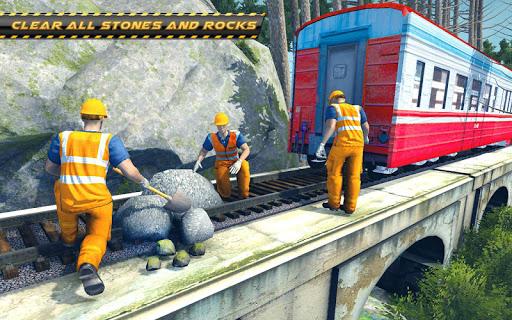 Indian Train Track Construction: Train Games 2019 - Gameplay image of android game