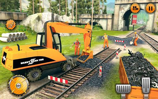 Indian Train Track Construction: Train Games 2019 - Gameplay image of android game